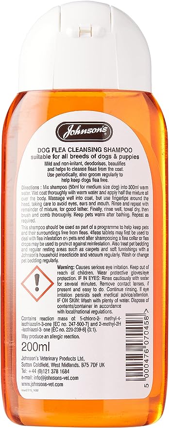 Flea cleansing shampoo.