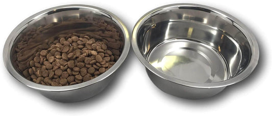 Classic medium stainless stell dog bowls.