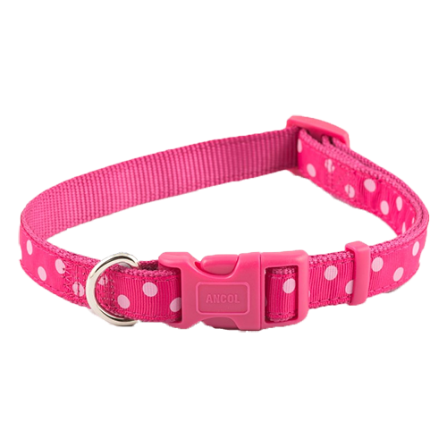 Ancol spotty pink collar size 1-2