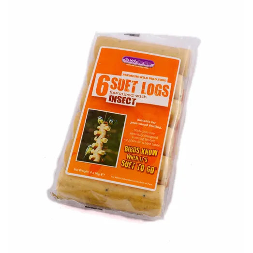 6 Suet Logs Flavoured with Insect. 6 pack.