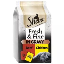 Sheba Fresh and Fine Beef and Chicken.