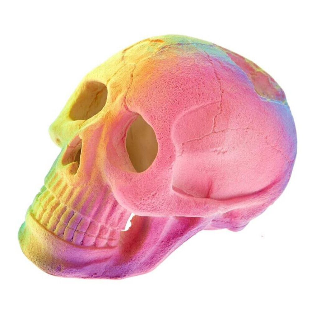 Classic Aquatics Fluorescent Skull Decoration