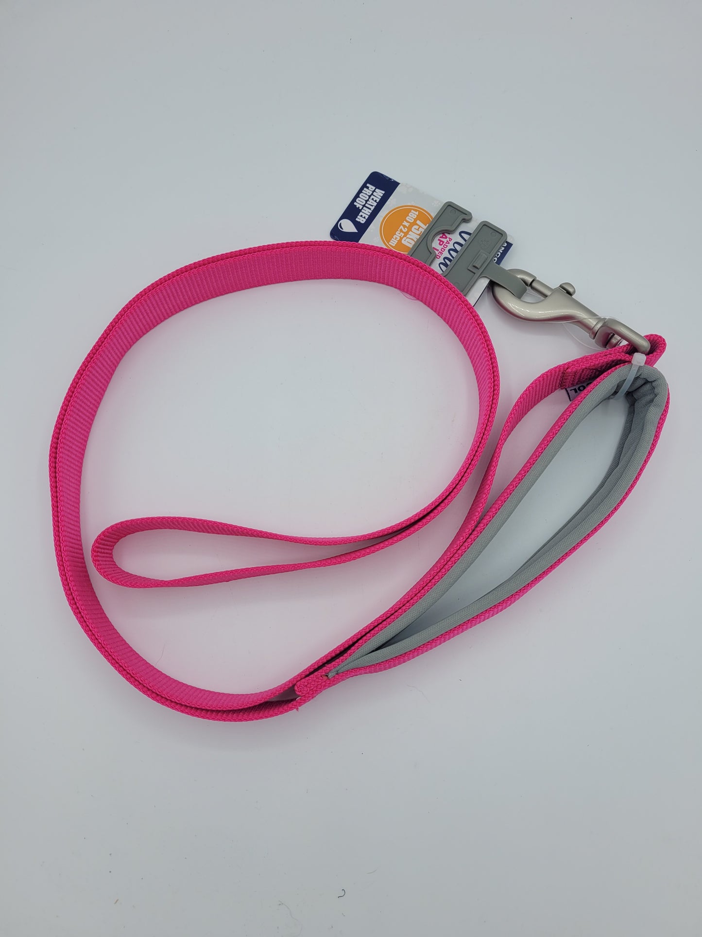 Ancol padded handle snap lead in pink.